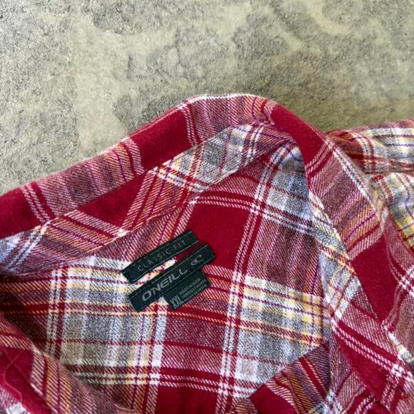 Y2K Red Olaid O’neill Plaid Longsleeve Button Down Shirt - Picture 8 of 8